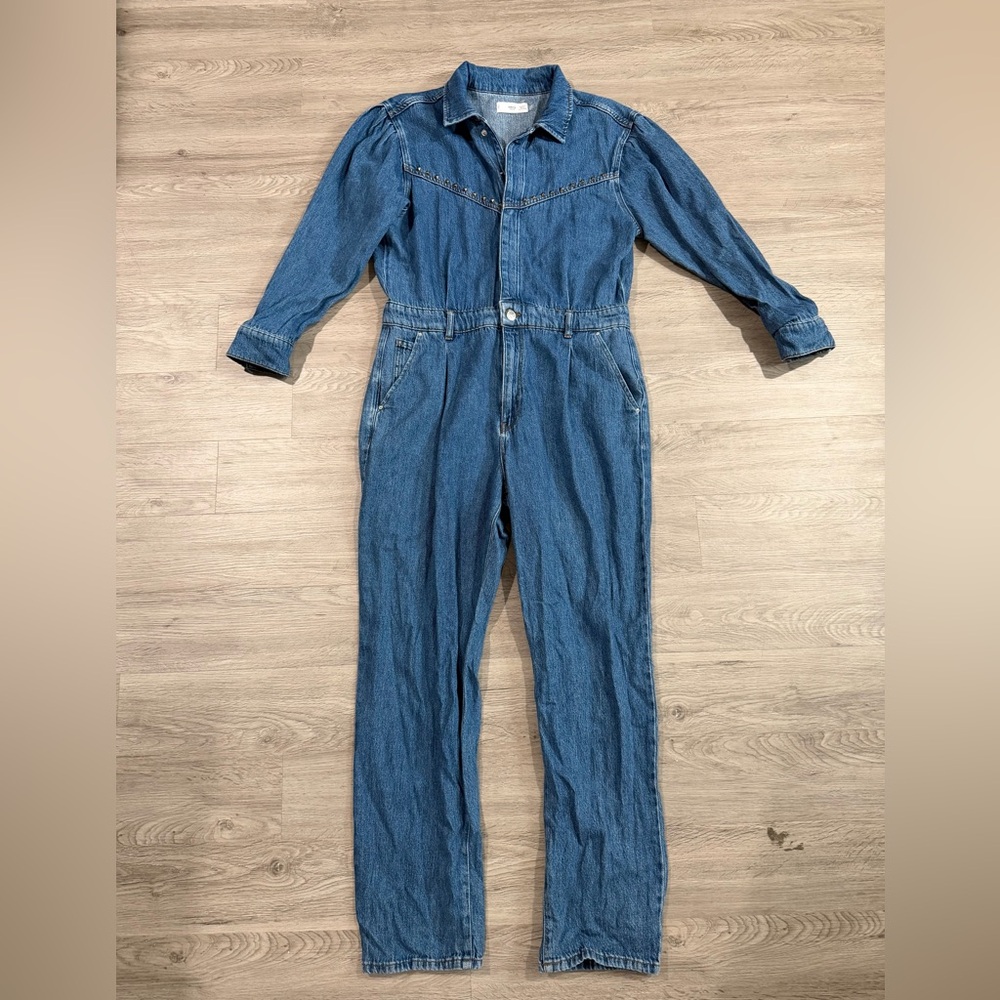 Mango MNG Denim Jumpsuit - Classic Blue XL